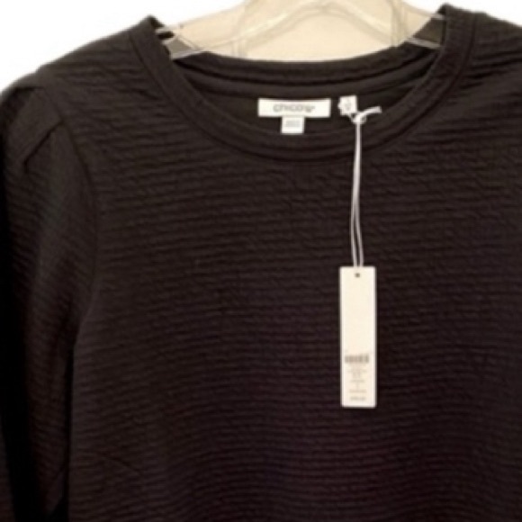 Chico’s Textured Jacquard Top • Size 1 • Zynergy Top - Picture 2 of 11